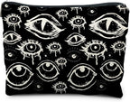 Goth Makeup Bag, Mystical Gothic Evil Eyes Witchy Cosmetic Bag Toiletry Bag for Women, Witch Stuff, Halloween Makeup Bag, Halloween Gifts for Women