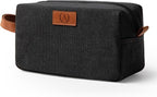 Janhavi Toiletry Bag For Men Waterproof, Groomsmen Gifts Personalized Canvas Engraved Initials & Wheat Ear, Mens Toiletry Travel Bag, Gifts For Men, Travel Tssentials (Dark Grey A)