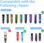 Size 10+15+30+40+7FC+5FC+4F+3-3/4FC Detachable Dog Grooming Blades, Compatible with Andis, Oster A5, Wahl KM10 Series Clippers, Silver (8 Packs)