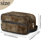 Fashion Leopard Tiger Skin Travel Toiletry Bag for Women Men Lightweight Cosmetic Makeup Bag Organizer Waterproof Shaving Bag Dopp Kit with Large Capacity for Toiletries and Shaving Accessories