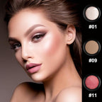 3 Pcs Cream Contour Stick Makeup Kit, Shades with Highlighter, Blush and Bronzer Contour Stick for Sculpt the Cheeks, Waterproof, Matte & Dewy Finish (Light,#01+#09+#11)
