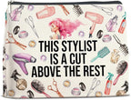 Hair Stylist Gifts Makeup Bag Hairdresser Gifts Hairstylist Gifts for Women Cosmetic Bag This Stylist Is a Cut Above the Rest Zipper Makeup Pouch