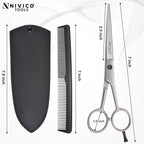 Professional 6.5” Hair Cutting Scissor with Comb– Sharp and Hairdressing Scissors Barber Shears Stainless Steel Hair Cutting Shears for Men & Women Precision Blades for Salon with Adjustment Screw