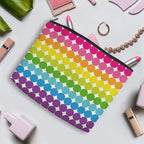4pcs Colorful Rainbow Makeup Bag, Bright Neon Colors Cosmetic Bag, Christmas Wedding Anniversary Birthday Friendship Gifts for Women Girls Best Friends Bridesmaid Bestie Mom Travel Toiletry Bag
