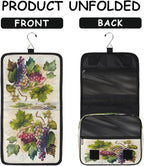 Travel Toiletry Bag for Women & Men Colorful Fruit Grapes Hanging Cosmetic Organizer Portable Waterproof Makeup Case Make Up Bag with Compartments Travel Essentials for Bathroom Shower