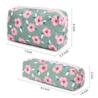 SOIDRAM Floral Cosmetic Bag - Large Capacity Makeup Pouch with Makeup Brushes Storage, Travel Toiletry Bag Organizer