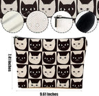 Cat Makeup Bag Cat Gifts Cosmetic Bag Cat Lover Gifts for Women Girls Best Friends Aunt Mom Cat Themed Gifts Cat Stuff Travel Organizer Zipper Pouch Graduation Birthday Friendship Gifts