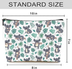 Small Makeup Bag for Purse Cute Canvas Waterproof Cosmetic Bags for Women Zipper Travel Toiletry Pouch-Koala Makeup Bags