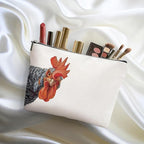 Chicken Themed Gifts Makeup Bag Rooster Cosmetic Bag Chicken Gifts for Women Girls Friend Farmer Coworker Farm Animals Travel Organizer Zipper Pouch Graduation Birthday Friendship Gifts
