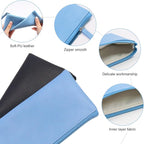 SumDirect PU Leather Cosmetic Pencil Bags - Small Soft Makeup Pouch with Zipper, Pencil Pouch Case Simple Comestic Organizer
