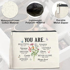 Religious Makeup Bag Motivational Christian Gifts You Are Beautiful Cosmetic Bag Zipper Makeup Pouch