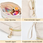 Makeup Bag for Girls Gift, Personalized Christmas Gifts Initial Women Makeup Bag for Travel, Double Layer Cosmetic Bag with Brush Organizer Preppy Make up Bag for Teen Girl Trendy - U
