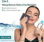 Wash Cloths 12 Pack, Super Soft and Skin Friendly Face Towel for Sensitive Skin, 10x10 inch Small Face Washcloths, Reusable Washable Makeup Remover Cloths, Easy to Rinse Grey Facial Cleansing Cloths