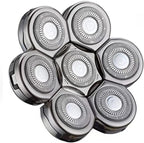 7 Blade Replacement Heads,Bald Shaver Replacement Heads Rotary Shaver for Bald Men Replacement Blade Beard Universal Fast Double Ring Hair Trimmer for 5 6 7 Head Electric Shaver