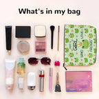 MOLAIGIN Just A Girl Who Love Frog Cute Frogs Cosmetic Bag For Women, Travel Makeup Bag, Toiletry Zipper Bag, Large Capacity Aesthetic Cases