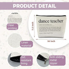 Dance Teacher Gifts Makeup Bag for Women, Dance Teacher Appreciation Gifts, Gifts for Dance Teachers Cosmetic Bags Toiletry Bag, Dance Makeup Bag