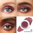 evpct Single Cream Eye Shadow Palette Pot Makeup for Older Women, Orchid Shimmer Glitter Metallic Monochrome Cream to Powder Eyeshadow Palette Eye Brightener, Highly Pigmented Waterproof Blendable