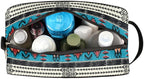 Aztec Western Ethnic Vintage Travel Toiletry Bag for Women Men Lightweight Cosmetic Makeup Bag Organizer Waterproof Shaving Bag Dopp Kit with Large Capacity for Toiletries and Shaving Accessories