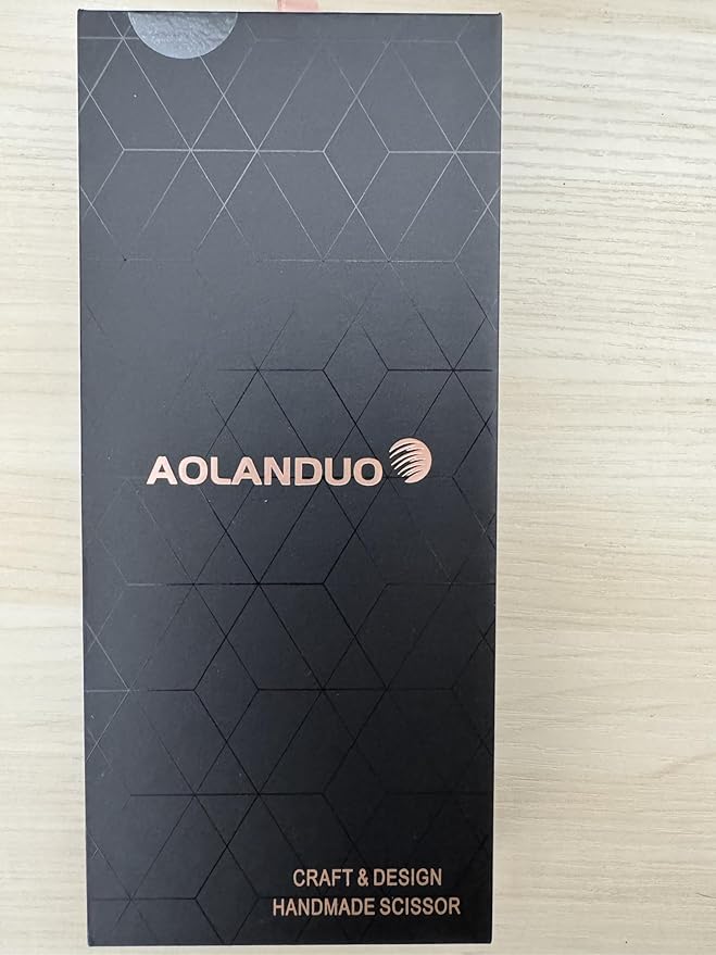 AOLANDUO Convex Edge Hair Cutting Scissors 6" Japanese VG10 Steel, Professional Salon Shears, Offset Handle, Ergonomic, Includes Case & Accessories, Silver White, 1 Count