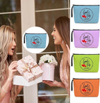 Hanamiya Na 4Pcs Girls Trip Gifts Favors 2025 Weekend Bag Makeup Bag Girls Weekend Friendship Gifts Weekender Bags for Women Sisters Friends Cosmetic Bag Zipper Pouch Wedding Bachelorette Party
