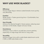 Andis 561460 ceramicEDGE #10W Fine Wide Blade, Small Animal and Pet Grooming, Detachable Replacement Blade, Long Lasting, Stainless Steel