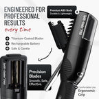 Split-Ender PRO - Original Professional Beauty Tool - Cordless Split End Hair Trimmer for Damaged, Dry, Brittle, Frizzy, Curly or Straight Hair (Black, Professional Kit)