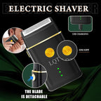 Hair Clippers for Men, 3-Piece Cordless Grooming Kit with Rechargeable Clipper, Foil Shaver & Nose Trimmer, LED Power Display for Precision Hair & Beard Cutting at Home