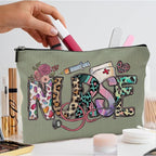 Nurse Makeup Bags,Nurse Gifts for Women,Nurse Cosmetic Bags With Zipper,Nurse Gifts for Nursing Student,Student Nurse Gifts(Green)