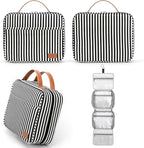 Bosidu Hanging Travel Toiletry Bag,Large Capacity Cosmetic Travel Toiletry Organizer for Women with 4 Compartments & 1 Sturdy Hook,Perfect for Travel/Daily Use/Christmas