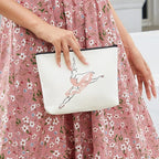fkovcdy Ballet Makeup Bag Ballerina Ballet Dance Bag Dancer Gifts for Teens Girls Ballet Lovers Dance Teacher Student Ballet Recital Gift Toiletry Bag Zipper Pouch for Women Friends Birthday