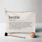Bestie Makeup Case Best Friend Cosmetic Bag for Her for Sister Birthday Toiletry Bag Gift Motivation Quotes Sister Gift Bestie College Roommate Gfit (Bestie)