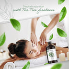 HBNO Organic Tea Tree Oil - Huge 16 oz (475ml) Large Size - Ideal for Diffusers, Cleaning Agents, Deodorizers, and Flavoring Agents.