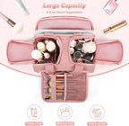 Travel Toiletry Bag:  Large Capacity, 4 Compartments, Wet/Dry Separation, Ultra-Soft Lightweight Fabric & Anti-Spill Design for Travel,Gym,Gift(11.8" L) (Raspberry Pink)
