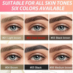 evpct 2Pcs Dark Brown Magic Microblading Dual-Ended Eyebrow Contouring Pen Brow Pencil, with 4 Brush Micro-Fork-Tips Applicator and Precise Brush-Tip, Hair Like Strokes, Dual-ended Eyebrow Brush
