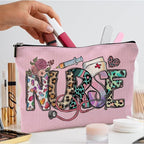 Nurse Makeup Bags,Nurse Gifts for Women,Nurse Cosmetic Bags With Zipper,Nurse Gifts for Nursing Student,Student Nurse Gifts(Pink)