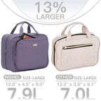 NISHEL Travel Toiletry Bag for Women Large Capacity, Makeup Essentials Organizer, Hanging Case for Accessories, Cosmetics, Purple