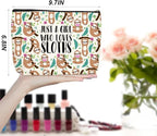 Cute Sloth Print Makeup Bag Sloth Gifts Cosmetic Bags Sloths Accessories Decor Stuff for Animal Sloths Lovers Women Girls Sister Best Friend Mom Breeder Funny Skincare Bag for Christmas Birthday