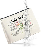 Religious Makeup Bag Motivational Christian Gifts You Are Beautiful Cosmetic Bag Zipper Makeup Pouch