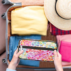 Abstract Art Rainbow Butterfly Travel Toiletry Bag for Women Men Lightweight Cosmetic Makeup Bag Organizer Waterproof Shaving Bag Dopp Kit with Large Capacity for Toiletries and Shaving Accessories