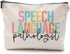 Speech Language Pathologist Gifts Makeup Bag for Women, SLP Gifts for Speech Language Pathologist, Speech Therapist Gifts, LP Appreciation Gifts, Speech Therapy Makeup Cosmetic Bag for Purse