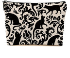 Botanical Cat Makeup Bag Cat Gifts Cosmetic Bag Cat Lover Gifts for Women Girls Friends Niece Cat Themed Gifts Cat Stuff Travel Organizer Zipper Pouch Graduation Birthday Friendship Gifts