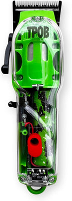 TPOB Slime 2 Barber Hair Clippers Trimmer Shaver Set for Men with Matte Green Case and X Fade Blade