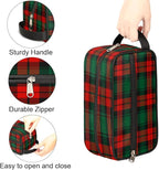 Christmas Baofu Grid Green Red Travel Toiletry Bag for Women Men Lightweight Cosmetic Makeup Bag Organizer Waterproof Shaving Bag Dopp Kit with Large Capacity for Toiletries and Shaving Accessories