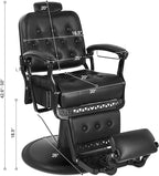 Artist hand Barber Chair All Purpose Hydraulic Recline Salon Chair Beauty Spa Vintage Barber Chair Heavy Duty Chair(Black)