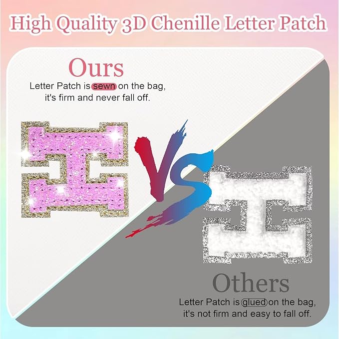 Glitter Initial Letter Makeup Bag, Small Personalized Sequins Letters PU Leather Cosmetic Bag Portable Waterproof Makeup Zipper Pouch, Shine Handbag Organizer Travel Bag Gifts for Women&Girls(White-N)
