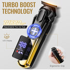Professional Beard Trimmer for Men - Hair Clippers Men's Grooming Kit,Waterproof Cordless Rechargeable Electric Shaver Zero Gapped Trimmer Fading & Nose Hair Trimmer, Grooming at Home