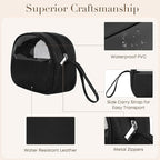 Small Clear Travel Makeup Bag, Waterproof Leak-Proof Toiletry Bag for Women, Simple Transparent Cosmetic & Makeup Bag Organizer