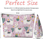 Llama Gifts, 2 Pcs Alpaca Makeup Bag, Cute Animal Cosmetic Bag Travel Pouch, Alpaca Llama Lovers Gift for Women Girls Daughter Sisters Best Friends Farm Animals Graduation Birthday