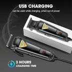 HIENA PRO Professional Hair Clippers Set & Cordless Barber Clippers for Men, Clippers Set and Trimmers Kit, Hair Cutting Tools, Clippers for Hair Cutting, Gifts for Men