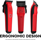 Supreme Trimmer Recharge Clipper - Professional Hair Clipper with 2 Removable Batteries, Brushless Motor, Smart Charge Stand, USB-C Charge & DLC Blades Barbers | STC779